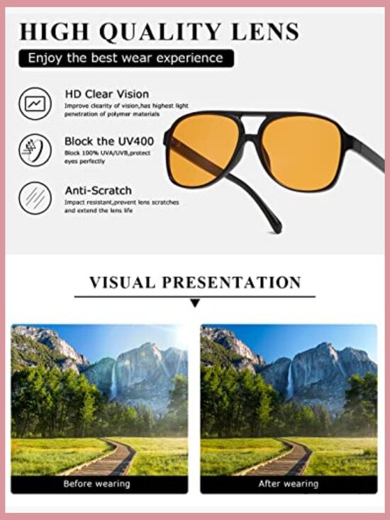 Classic Vintage Aviator Sunglasses Large Frame Retro 70s Style main image 6